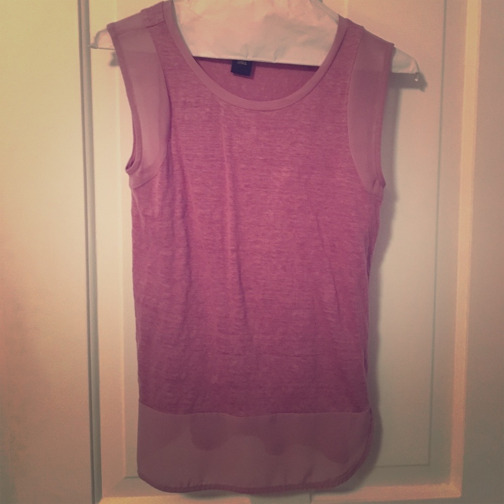 XXSP Ann Taylor lavender blouse with mesh trim